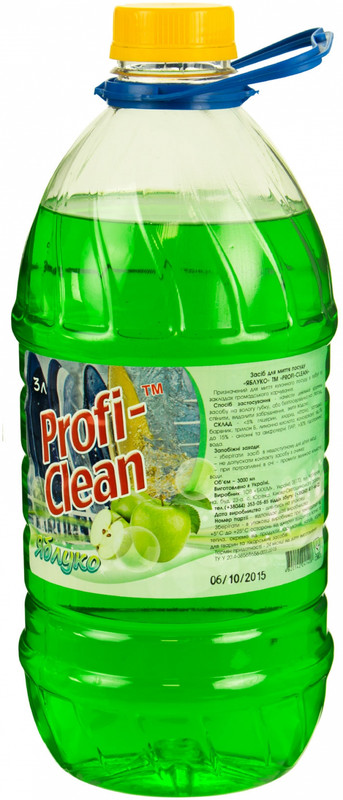 Засіб для ручного миття посуду PROFI-CLEAN Яблуко 3л